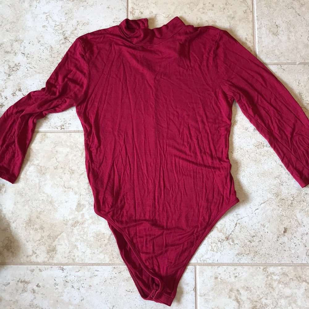 Burgundy bodysuit